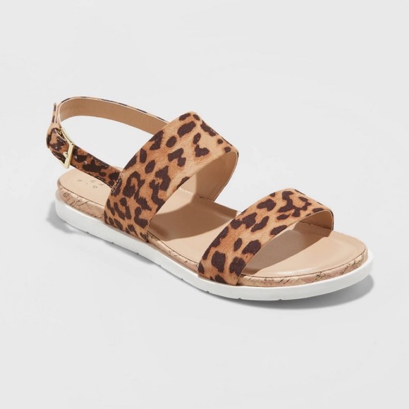a new day Shoes - NWT LEOPARD PRINT SANDALS